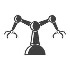 Wall Mural - Icon of automated manual assembly. Vector on white background