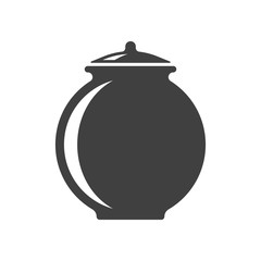 Wall Mural - Icon of a clay pot. Vector on white background