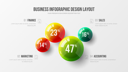 Amazing business infographic presentation vector illustration concept. Corporate marketing analytics data report creative design layout. Company statistics information graphic visualization template.