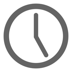 Clock icon on white.