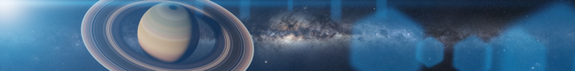 Wall Mural - planet saturn and the sun