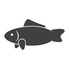 Wall Mural - Fish icon. Isolated vector on white background.