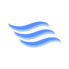 Wall Mural - Logo of the wave. Vector illustration on white background.
