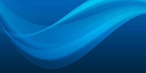 Blue wave background on dark gradient, abstract wallpaper