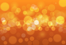 Abstract Orange Bokeh Background. Abstract Gold Bokeh Background.