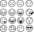 © YUKI　MURATA - Line drawing of emoticon icon set