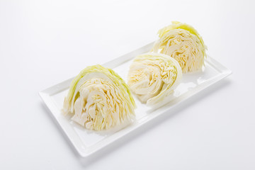 Canvas Print - Sliced cabbage in white plate