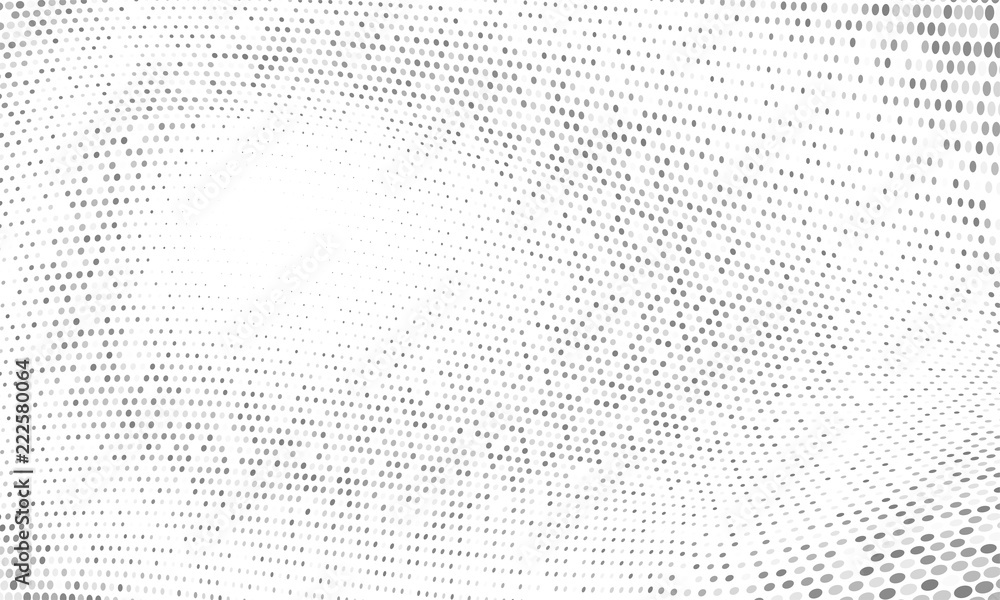 Dot wave pattern abstract halftone background Stock Vector | Adobe Stock