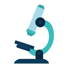 Poster - microscope laboratory isolated icon