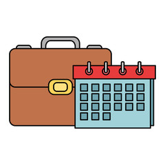 Wall Mural - portfolio briefcase with calendar