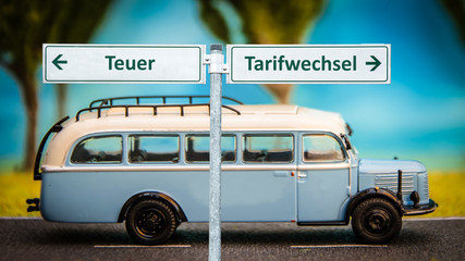 Canvas Print - Schild 363 - Tarifwechsel