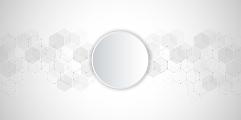 Medical background from hexagons pattern. Geometric elements of design for modern communications, medicine, science and digital technology. Hexagon pattern background, vector illustration.
