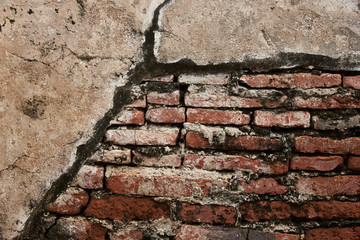 Background pattern of old brown brick wall