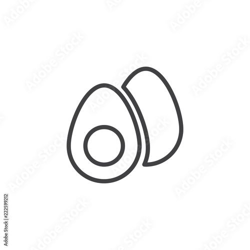 boiled egg outline icon