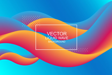 Aufkleber - Dynamic composition. Modern design 3d flow shape. Liquid wave backgrounds. Vector illustration.