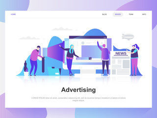 Advertising and promo modern flat design concept. Landing page template. Modern flat vector illustration concepts for web page, website and mobile website. Easy to edit and customize.