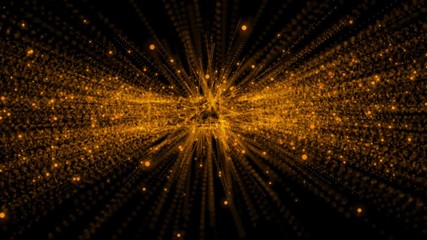 Fototapete - Abstract Particle Futuristic Horizontal Explode  Line Dot Shooting Animation Loop Screensaver Background
