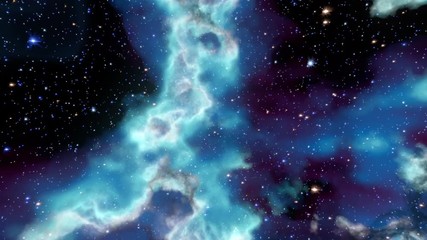 Wall Mural - Nebula 1004: Traveling through a space nebula.