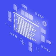Isometric Concept Coding Neon