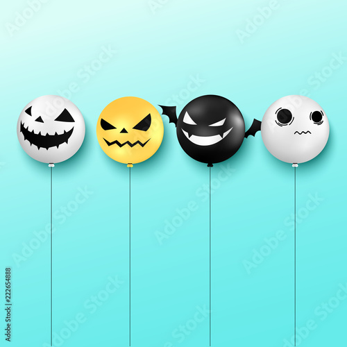 Halloween Background Banner Minimal Design Realistic Halloween