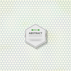 space of text in center of colorful blue pentagon geometric shape pattern background.
