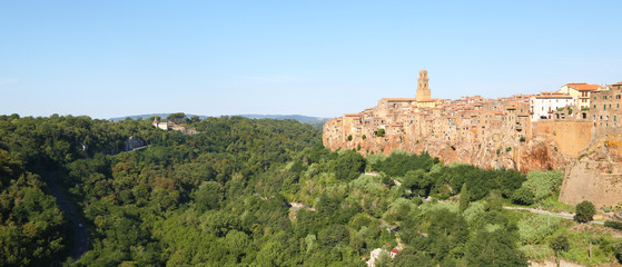 Old town of Pitigliano in central Italy