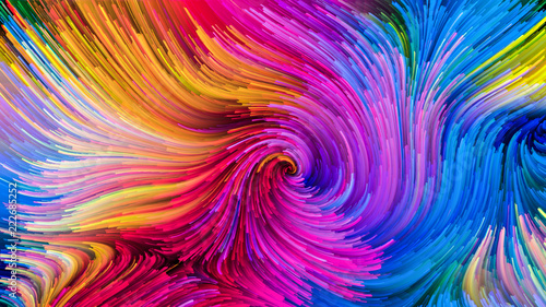 Virtual Life of Colorful Paint