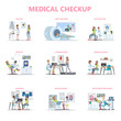 © inspiring.team - Full medical checkup set with patient and doctors