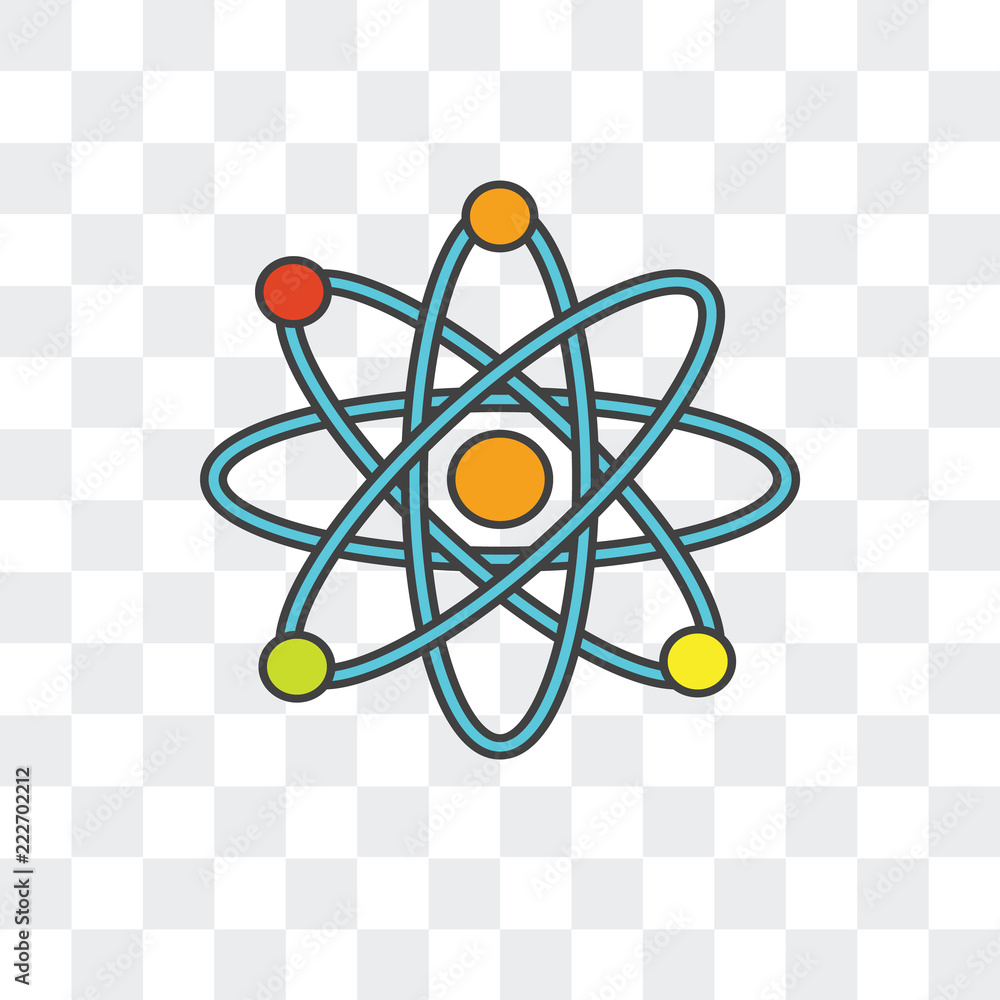 physics icon isolated on transparent background. Modern and editable physics icon. Simple icons vector illustration.
