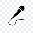 microphone icon isolated on transparent background. Modern and editable microphone icon. Simple icons vector illustration.