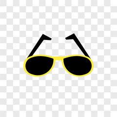 sunglasses icons isolated on transparent background. Modern and editable sunglasses icon. Simple icon vector illustration.