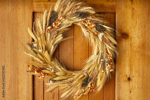 House Home Front Door Fall Autumn Thanksgiving Decorations