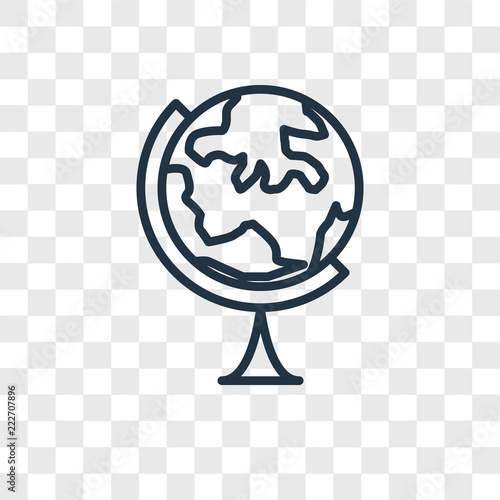 Fotografia geography icons isolated on transparent background