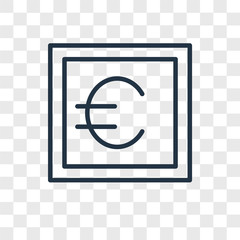 euro icons isolated on transparent background. Modern and editable euro icon. Simple icon vector illustration.