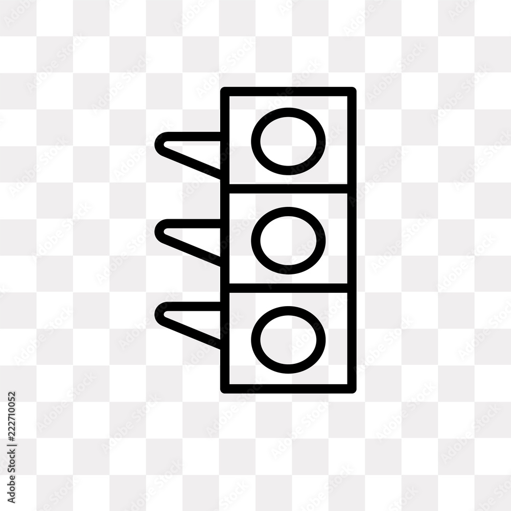 Traffic Light Icon On Transparent Background Modern Icons Vector
