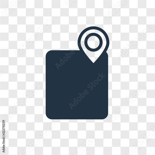 gps icons isolated on transparent background Obraz na płótnie