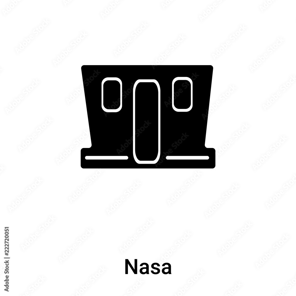 Nasa icon vector isolated on white background, logo concept of Nasa ...