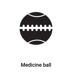 Medicine ball icon vector isolated on white background, logo concept of Medicine ball sign on transparent background, black filled symbol