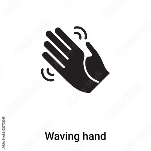 Waving Hand Icon Vector Isolated On White Background Logo Concept