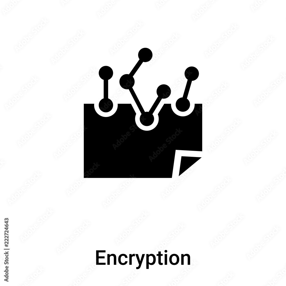 Encryption icon vector isolated on white background, logo concept of ...