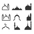 mosque logo set 