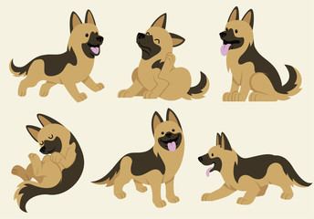 german shepherd dog set