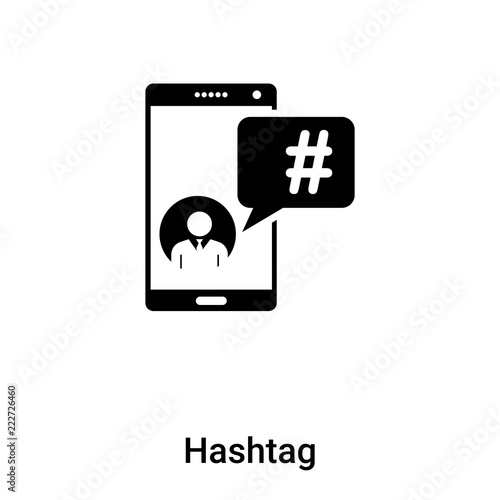 Hashtag Icon Vector Isolated On White Background Logo Concept Of