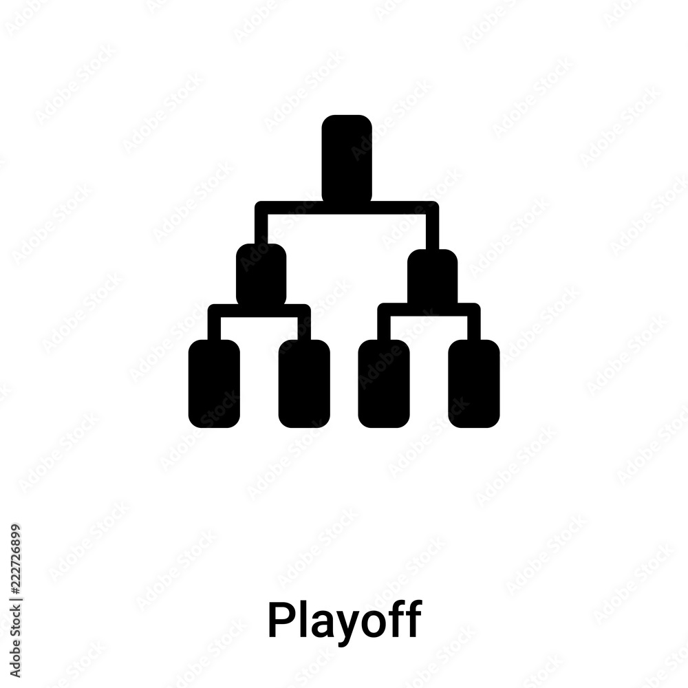 Playoff icon vector isolated on white background, logo concept of ...