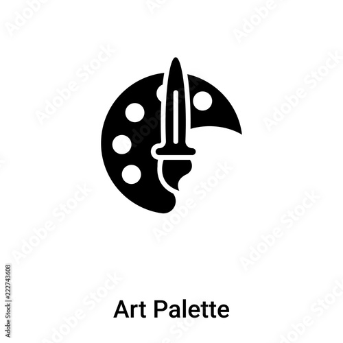 Art Palette Icon Vector Isolated On White Background Logo Concept