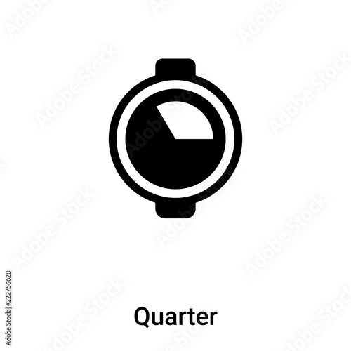 Fotografía Quarter icon vector isolated on white background, logo concept of Quarter sign o