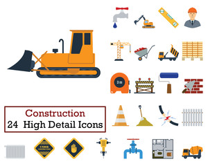 Sticker - Set of 24  Construction Icons