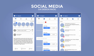 Wall Mural - Social Media UX Design Pack