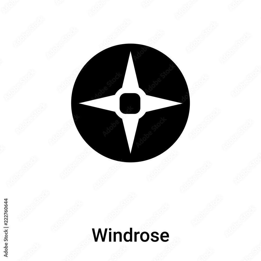 Windrose icon vector isolated on white background, logo concept of ...