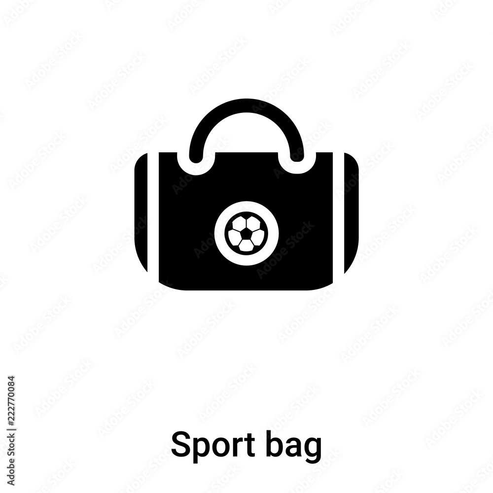 Sport bag icon vector isolated on white background, logo concept of ...
